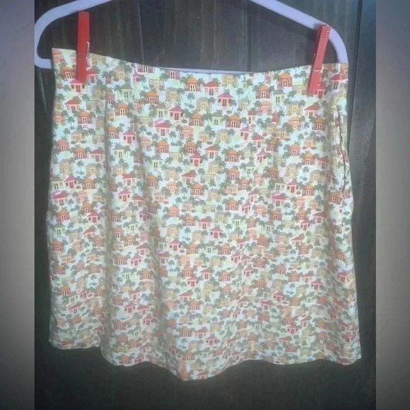 J. Jill Mini House Print Skirt. Size: Medium Petite - Picture 7 of 7